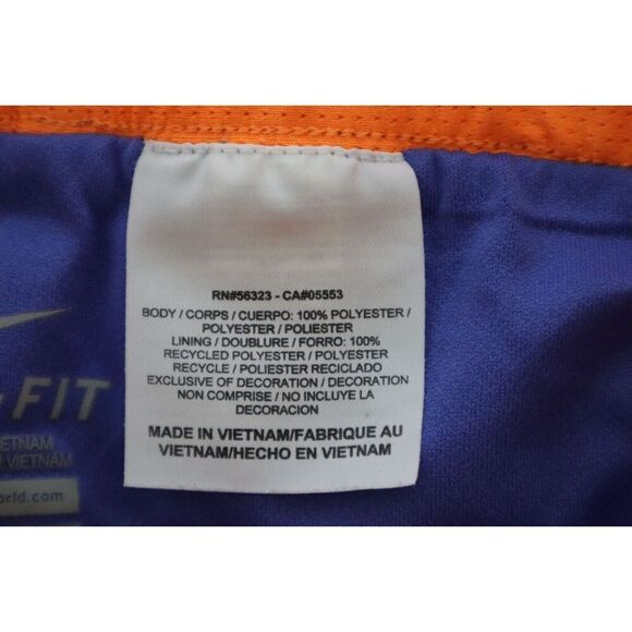 Nike 548482-564 Women's Sz M Blue/Orange Dri-Fit Tempo Galaxy Running Shorts - Picture 5 of 8